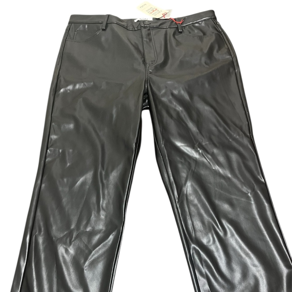 Adult Women’s Straight Leg Faux Leather Pants